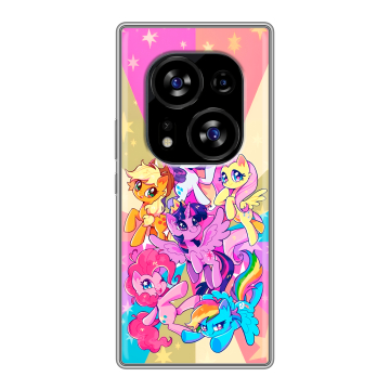 Силиконовый чехол на Tecno Phantom X2 с принтом My little pony Дружба чудо Силиконовый чехол на Tecno Phantom X2 с принтом My little pony Дружба чудо