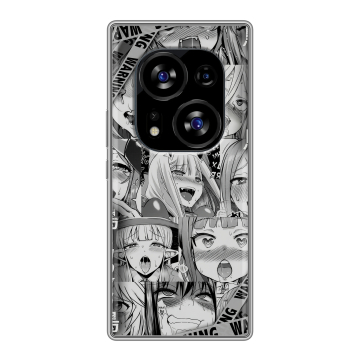 Силиконовый чехол на Tecno Phantom X2 с принтом Ahegao Ахегао Аниме