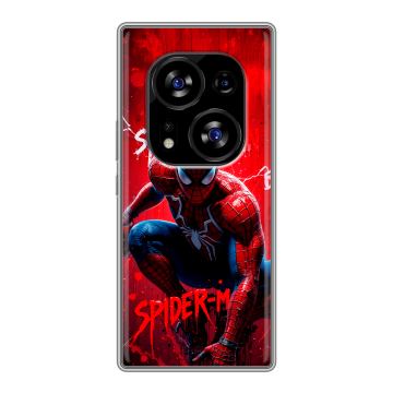 Силиконовый чехол на Tecno Phantom X2 с принтом Spiderman Человек паук