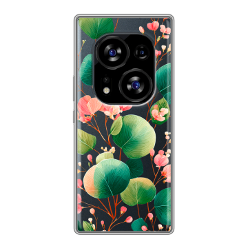 Силиконовый чехол на Tecno Phantom X2 с принтом женский