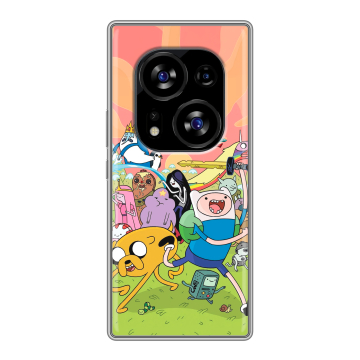 Силиконовый чехол на Tecno Phantom X2 с принтом Adventure time Время приключений