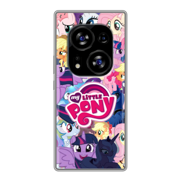 Силиконовый чехол на Tecno Phantom X2 с принтом My little pony Дружба чудо