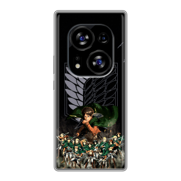 Силиконовый чехол на Tecno Phantom X2 с принтом Атака титанов Силиконовый чехол на Tecno Phantom X2 с принтом Атака титанов