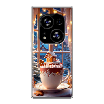 Силиконовый чехол на Tecno Phantom X2 с принтом Новый год