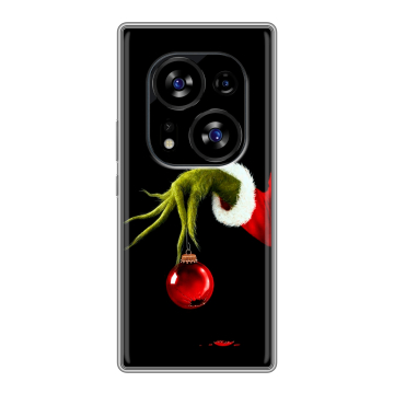Силиконовый чехол на Tecno Phantom X2 с принтом Новый год Гринч
