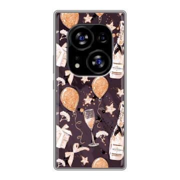 Силиконовый чехол на Tecno Phantom X2 с принтом Новый год