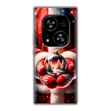 Силиконовый чехол на Tecno Phantom X2 с принтом Новый год