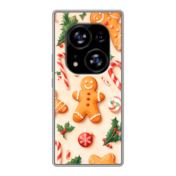 Силиконовый чехол на Tecno Phantom X2 с принтом Новый год