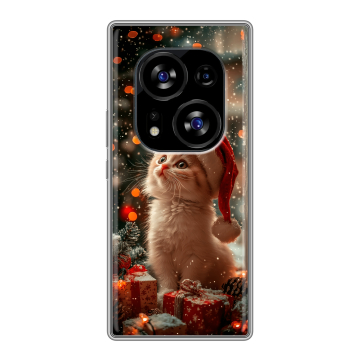 Силиконовый чехол на Tecno Phantom X2 с принтом Новый год
