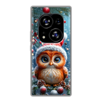 Силиконовый чехол на Tecno Phantom X2 с принтом Новый год