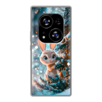 Силиконовый чехол на Tecno Phantom X2 с принтом Новый год