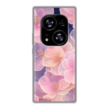 Силиконовый чехол на Tecno Phantom X2 с принтом женский