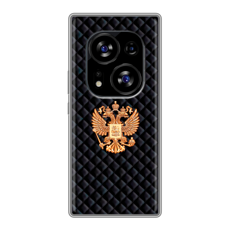 Силиконовый чехол на Tecno Phantom X2 с принтом Герб России принт Силиконовый чехол на Tecno Phantom X2 с принтом Герб России принт