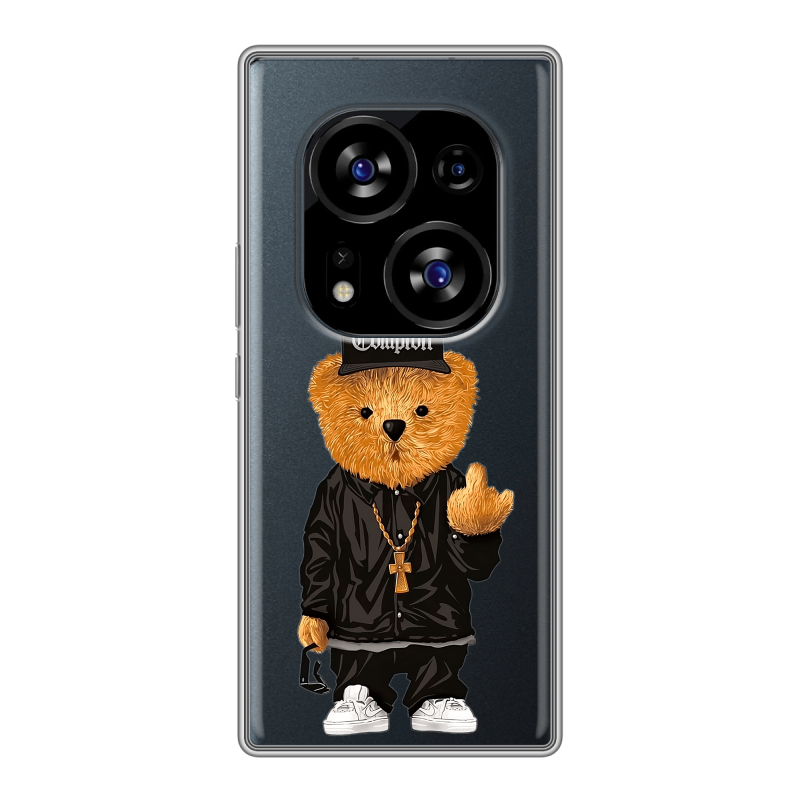 Силиконовый чехол на Tecno Phantom X2 с принтом Плюшевый медведь Силиконовый чехол на Tecno Phantom X2 с принтом Плюшевый медведь
