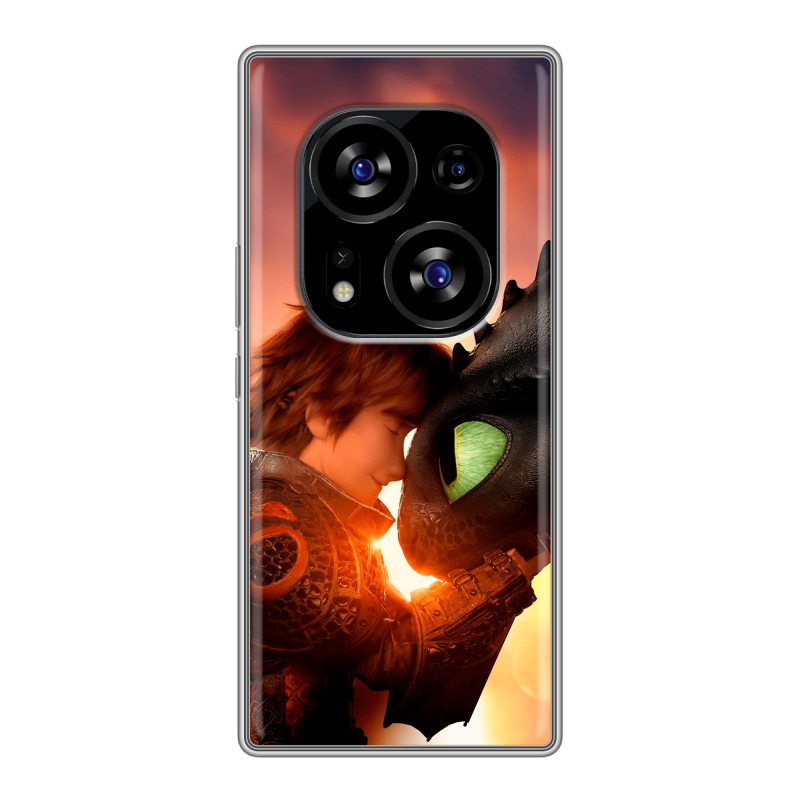 Силиконовый чехол на Tecno Phantom X2 с принтом Как приручить дракона Силиконовый чехол на Tecno Phantom X2 с принтом Как приручить дракона