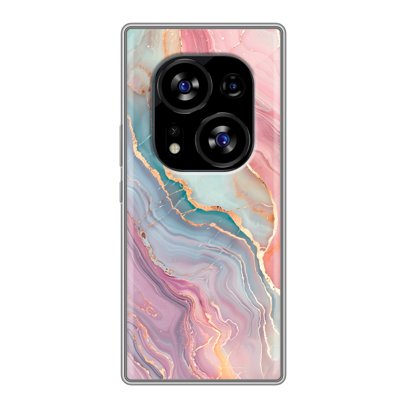 Силиконовый чехол на Tecno Phantom X2 с принтом розовый мрамор Силиконовый чехол на Tecno Phantom X2 с принтом розовый мрамор