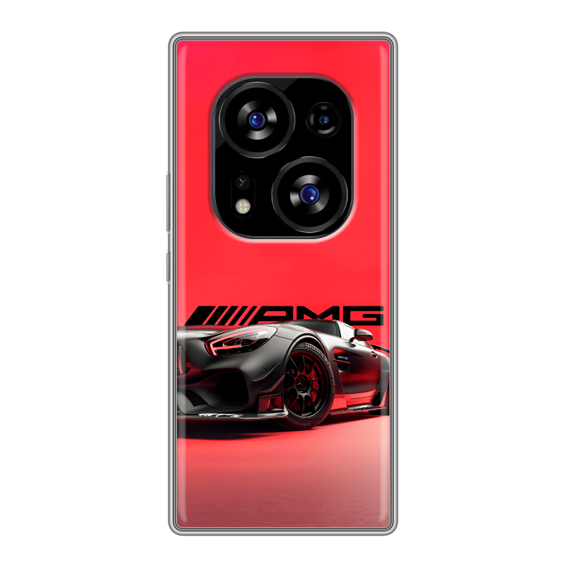Силиконовый чехол на Tecno Phantom X2 с принтом Мерседес Mercedes AMG Силиконовый чехол на Tecno Phantom X2 с принтом Мерседес Mercedes AMG