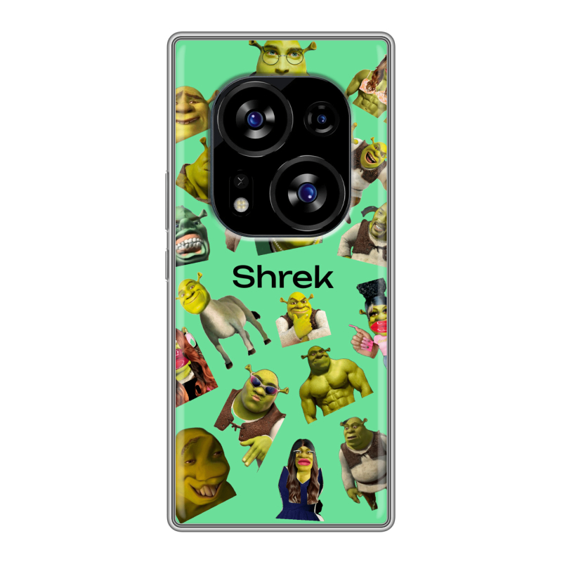 Силиконовый чехол на Tecno Phantom X2 с принтом Шрек Shrek Силиконовый чехол на Tecno Phantom X2 с принтом Шрек Shrek