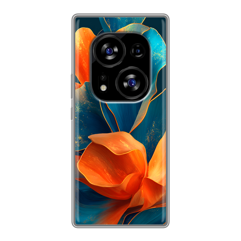Силиконовый чехол на Tecno Phantom X2 с принтом Цветы Силиконовый чехол на Tecno Phantom X2 с принтом Цветы
