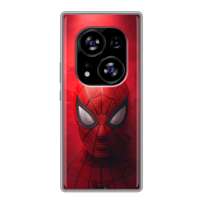 Силиконовый чехол на Tecno Phantom X2 с принтом Spiderman Человек паук Силиконовый чехол на Tecno Phantom X2 с принтом Spiderman Человек паук