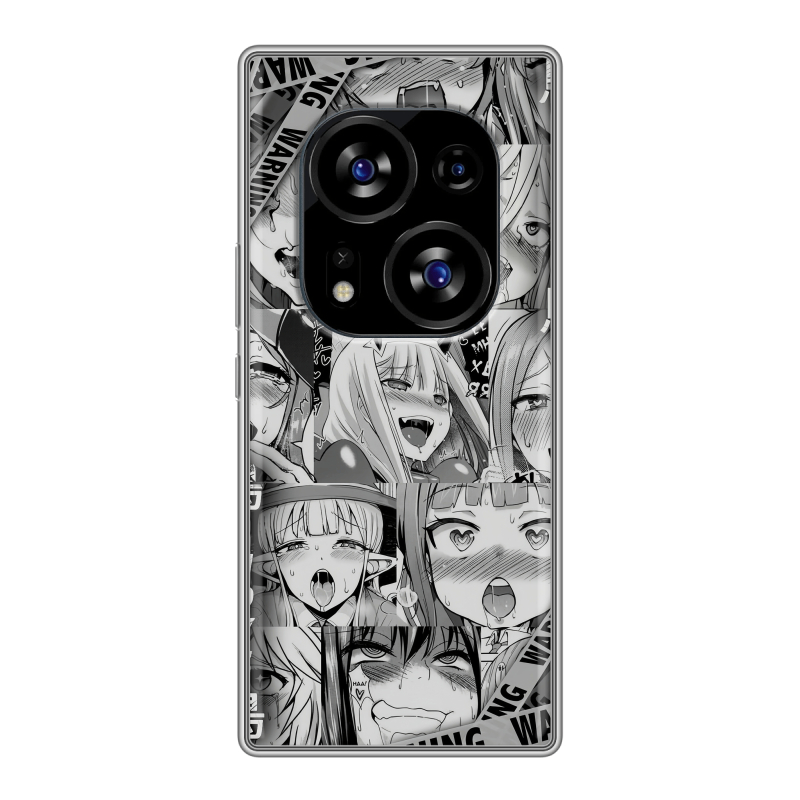 Силиконовый чехол на Tecno Phantom X2 с принтом Ahegao Ахегао Аниме Силиконовый чехол на Tecno Phantom X2 с принтом Ahegao Ахегао Аниме