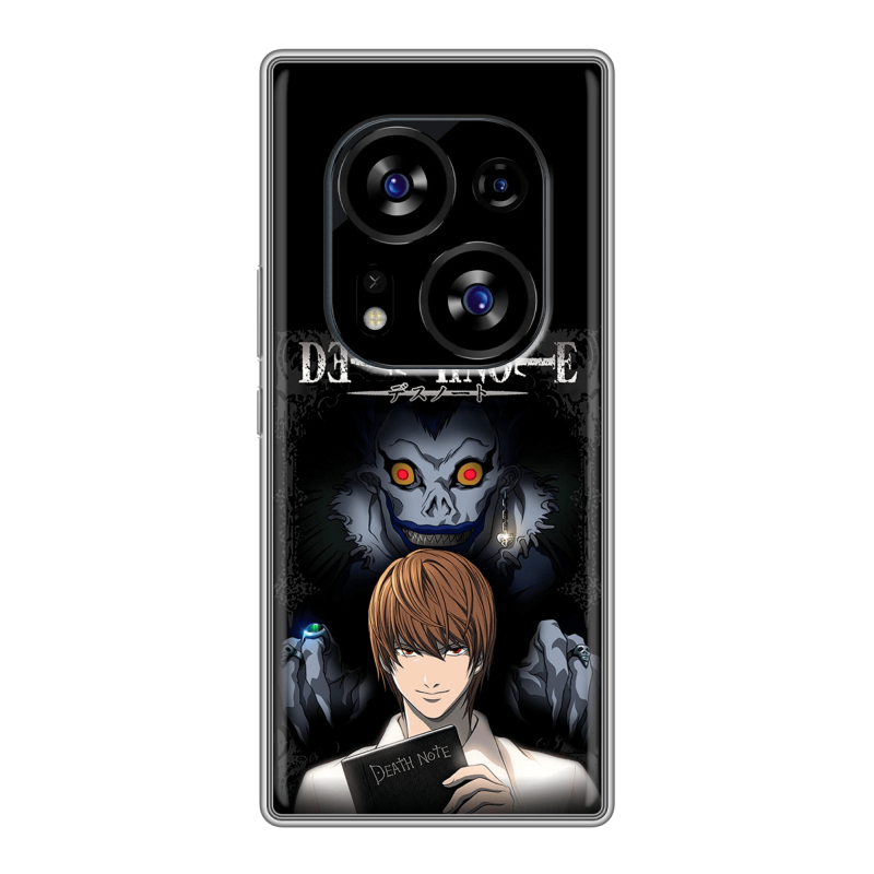 Силиконовый чехол на Tecno Phantom X2 с принтом Death note Тетрадь смерти Силиконовый чехол на Tecno Phantom X2 с принтом Death note Тетрадь смерти