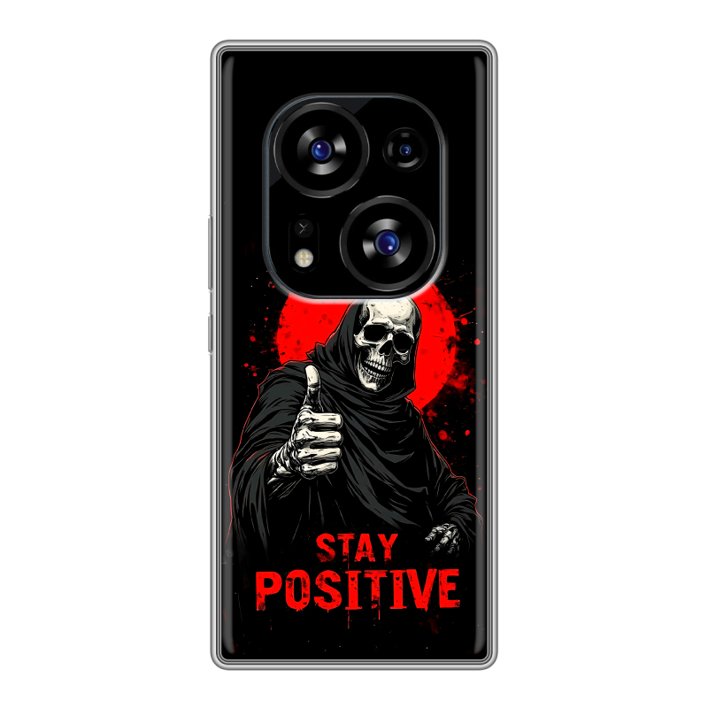 Силиконовый чехол на Tecno Phantom X2 с принтом смешной скелет Силиконовый чехол на Tecno Phantom X2 с принтом смешной скелет