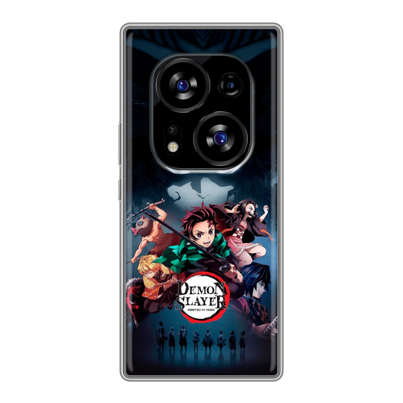 Силиконовый чехол на Tecno Phantom X2 с принтом Demon Slayer Клинок рассекающий демонов Силиконовый чехол на Tecno Phantom X2 с принтом Demon Slayer Клинок рассекающий демонов