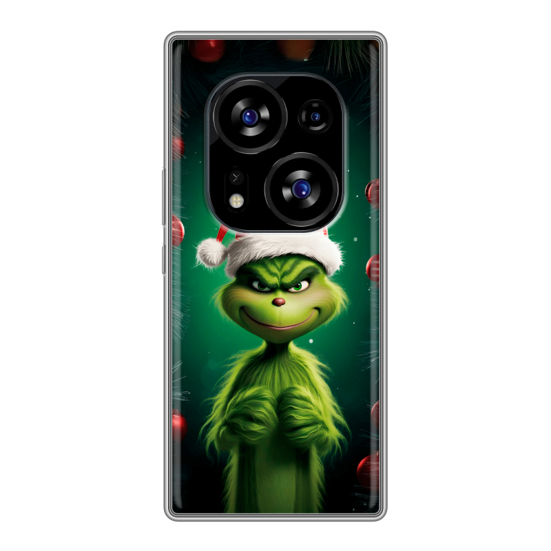 Силиконовый чехол на Tecno Phantom X2 с принтом Гринч Новый год Рождество Силиконовый чехол на Tecno Phantom X2 с принтом Гринч Новый год Рождество