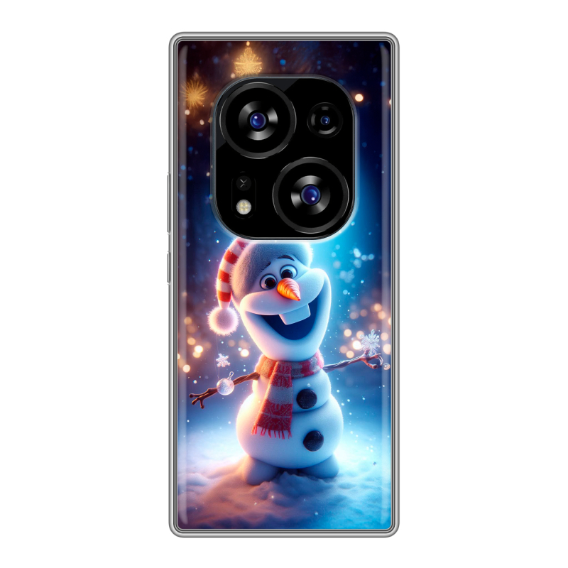 Силиконовый чехол на Tecno Phantom X2 с принтом Новый год Силиконовый чехол на Tecno Phantom X2 с принтом Новый год