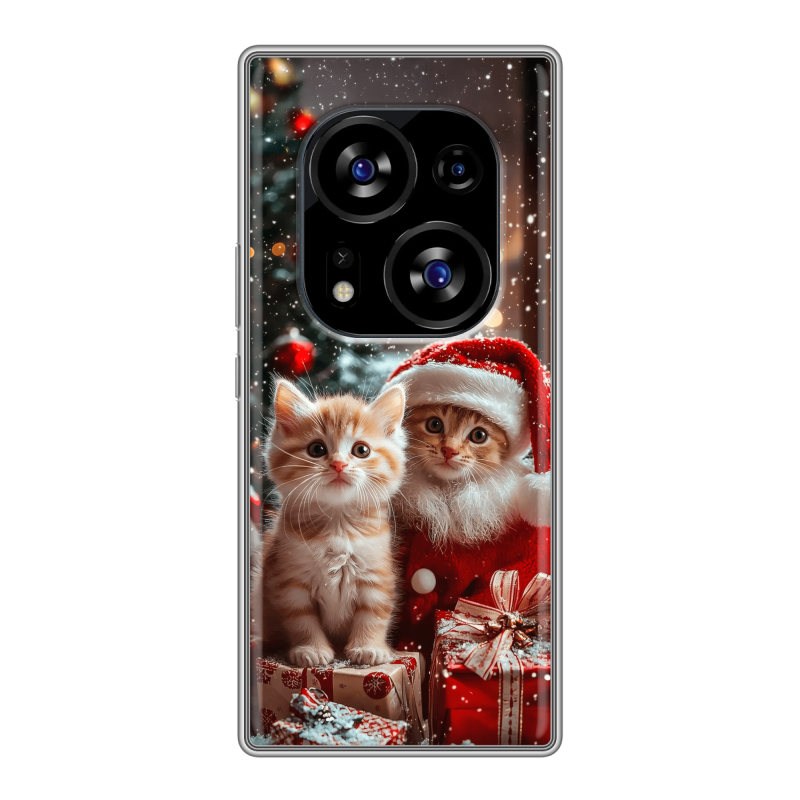 Силиконовый чехол на Tecno Phantom X2 с принтом Новый год Силиконовый чехол на Tecno Phantom X2 с принтом Новый год