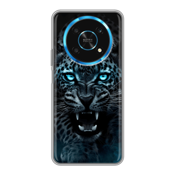 Силиконовый чехол на Huawei Honor Magic 4 Lite 5G с принтом Темный леопард Силиконовый чехол на Huawei Honor Magic 4 Lite 5G с принтом Темный леопард