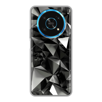Силиконовый чехол на Huawei Honor Magic 4 Lite 5G с принтом Черные кристаллы Силиконовый чехол на Huawei Honor Magic 4 Lite 5G с принтом Черные кристаллы