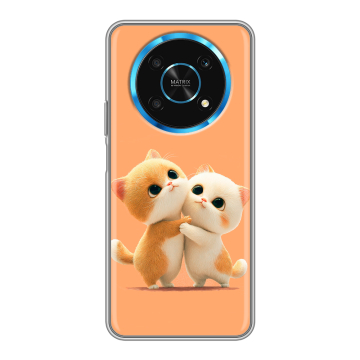 Силиконовый чехол на Huawei Honor Magic 4 Lite 5G с принтом Милые котики Силиконовый чехол на Huawei Honor Magic 4 Lite 5G с принтом Милые котики