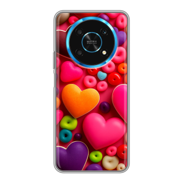 Силиконовый чехол на Huawei Honor Magic 4 Lite 5G с принтом Сердечки Силиконовый чехол на Huawei Honor Magic 4 Lite 5G с принтом Сердечки