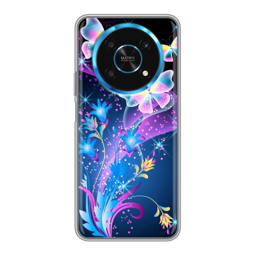 Силиконовый чехол на Huawei Honor Magic 4 Lite 5G с принтом Бабочки