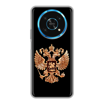 Силиконовый чехол на Huawei Honor Magic 4 Lite 5G с принтом Герб России золотой Силиконовый чехол на Huawei Honor Magic 4 Lite 5G с принтом Герб России золотой