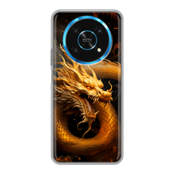 Силиконовый чехол на Huawei Honor Magic 4 Lite 5G с принтом Золотой дракон Силиконовый чехол на Huawei Honor Magic 4 Lite 5G с принтом Золотой дракон