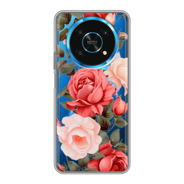 Силиконовый чехол на Huawei Honor Magic 4 Lite 5G с принтом Розы