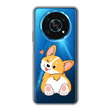 Силиконовый чехол на Huawei Honor Magic 4 Lite 5G с принтом Корги