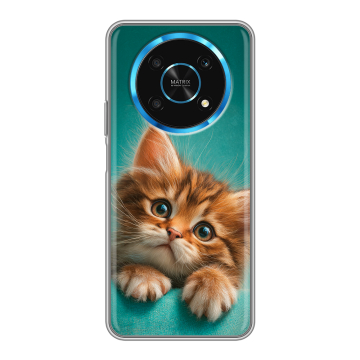 Силиконовый чехол на Huawei Honor Magic 4 Lite 5G с принтом котенок