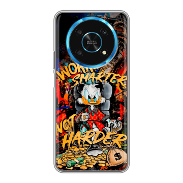 Силиконовый чехол на Huawei Honor Magic 4 Lite 5G с принтом Дональд Дак Деньги