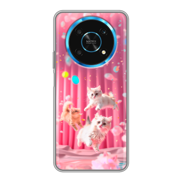 Силиконовый чехол на Huawei Honor Magic 4 Lite 5G с принтом милые котики