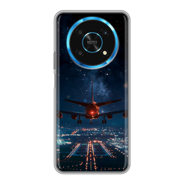 Силиконовый чехол на Huawei Honor Magic 4 Lite 5G с принтом самолет