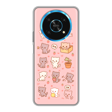 Силиконовый чехол на Huawei Honor Magic 4 Lite 5G с принтом Hello Kitty Хелоу Кити