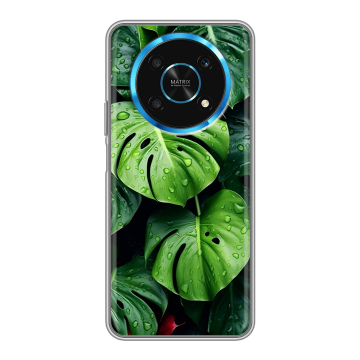 Силиконовый чехол на Huawei Honor Magic 4 Lite 5G с принтом Листья