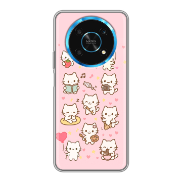 Силиконовый чехол на Huawei Honor Magic 4 Lite 5G с принтом Hello Kitty Хелоу Кити