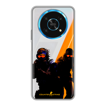 Силиконовый чехол на Huawei Honor Magic 4 Lite 5G с принтом Контер страйк Counter strike