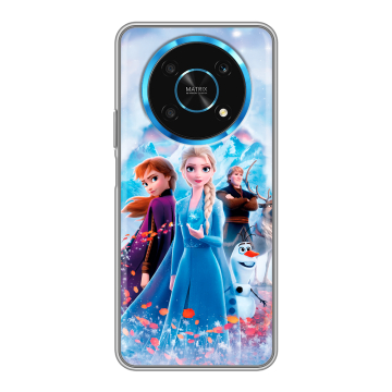 Силиконовый чехол на Huawei Honor Magic 4 Lite 5G с принтом Холодное сердце Frozen