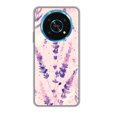 Силиконовый чехол на Huawei Honor Magic 4 Lite 5G с принтом цветы лаванда